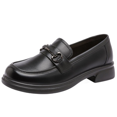 日泰乐福鞋真皮透气休闲厚底单鞋