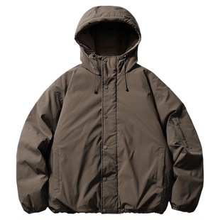 卡其色轻薄高充绒量羽绒服男冬季男款连帽休闲短款加厚外套男生