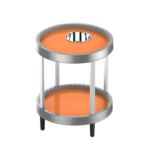 麻将馆茶几茶杯架客厅麻将桌移动小茶几卧室落地圆形棋牌室茶水架