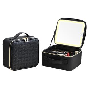 化妆包女大容量便携式美甲美容高级感化妆箱专业工具收纳包带镜子