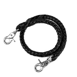 帅爆财布链纯铜复古钥匙链手工编制植鞣革养牛钱包牛皮绳机车裤链