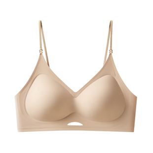 波点内衣女加厚杯小胸聚拢显大2026新款无痕交叉美背吊带文胸一体