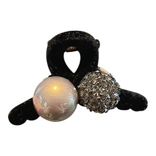 高级感珍珠发夹女小号抓夹前额头发夹子侧边刘海发卡秋冬边夹头饰