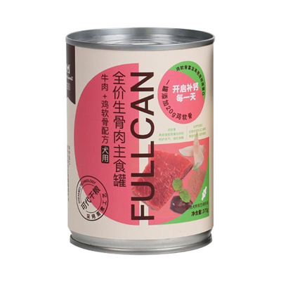 益和狗罐头375g全价生骨肉主食罐