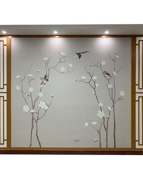 pvc镂空新中式仿古电视背景墙