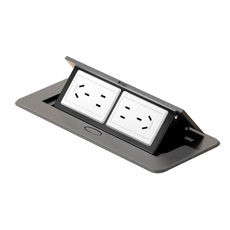 国际电工弹起式桌面插座隐形嵌入式办公桌床头柜家用带USB typec