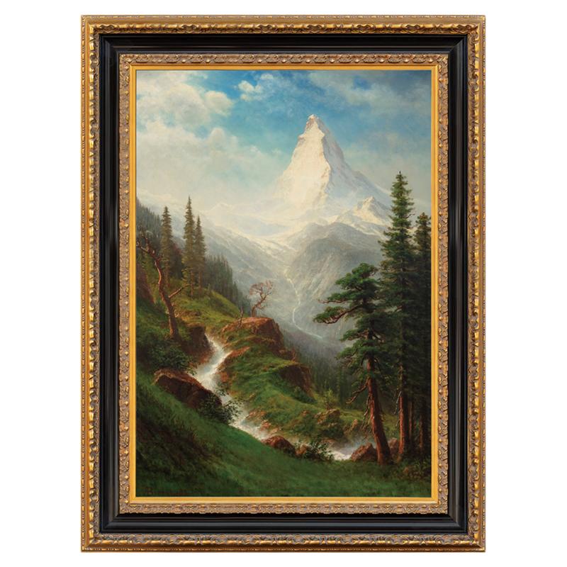 风色马特峰风景油画玄关装饰画
