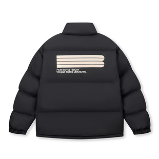 BONELESS轻暖国标90安心绒羽绒服冬季高街保暖外套白鸭绒面包服男