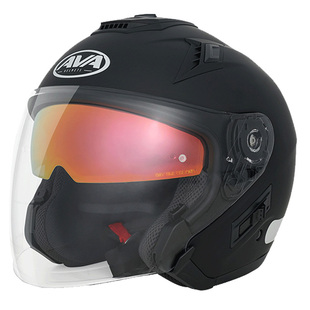 AVA摩托车半盔JET机车头盔四分之三盔男女冬季双镜片防雾四季通用