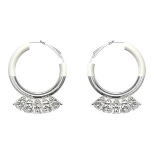 KVKWHITE 白系列捧花白钻夏日耳环 送女友送闺蜜生日礼物耳饰女