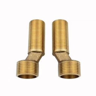 铜曲脚淋浴龙头配件偏心拐角混水阀弯脚转换接头花洒曲角加长接头