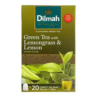 Dilmah迪尔玛G柠檬草柠檬绿茶包20袋茶包 锡兰绿茶茶包 进口绿茶