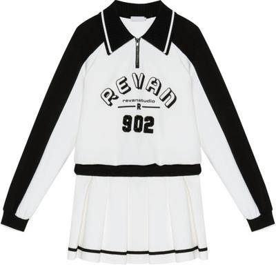 revan甜酷运动风撞色连衣裙