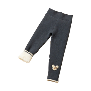 女童加绒打底裤子儿童保暖棉裤外穿加厚春秋冬款2025一体绒女宝宝