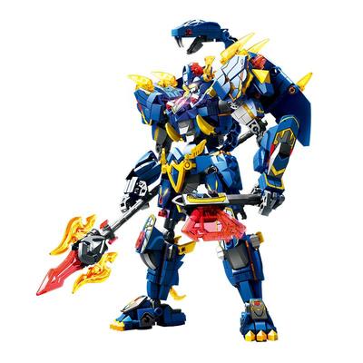 森宝积木国潮机甲铠甲变形机器人双形态模型积木拼搭玩具