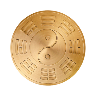 八卦镜怎么挂凸镜家用门口阳台纯铜太极阴阳镜凹面平镜子家居摆件