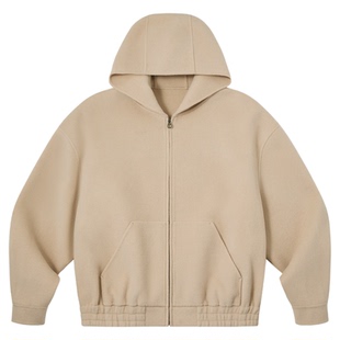 PSO Brand男装女装100%绵羊毛美式连帽短款毛呢外套黑色夹克男