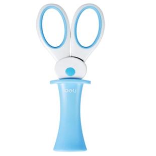 得力学生美术剪刀手工安全圆头设计卡通图案儿童美术用品便携式手工学生小号剪刀儿童幼儿园手工剪刀剪纸6065