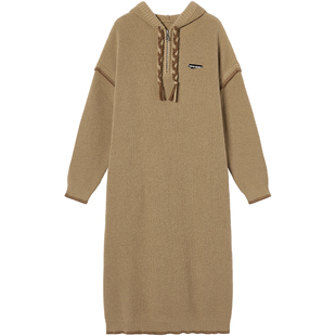 【149/件】EPTISON针织连衣裙女2025秋季新款复古宽松慵懒风裙子