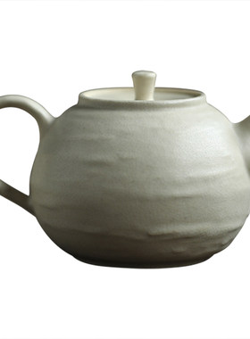复古白泥陶开片可养茶壶160ml小