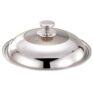 直经45公分铁锅特大号锅盖43家用的钢化玻璃透明可立锅盖46cm厘米