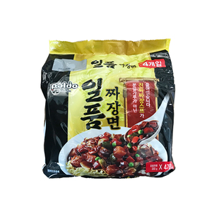 【娜扎同款】韩国进口八道一品御膳炸酱面200g*4袋 韩剧拌面拉面