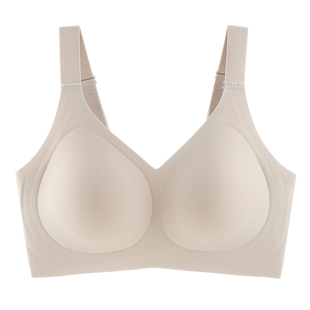 大胸显小内衣女全罩杯薄款聚拢防下垂收副乳2025无痕胖mm塑形文胸
