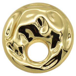 圆形波纹面镂空金属纽扣30/35/40mm大尺寸皮草外套装饰扣子大衣扣