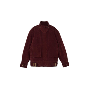 CIZZLEMORE 秋季氛围感拿捏安可拉红色麂皮绒感时尚舒适夹克外套