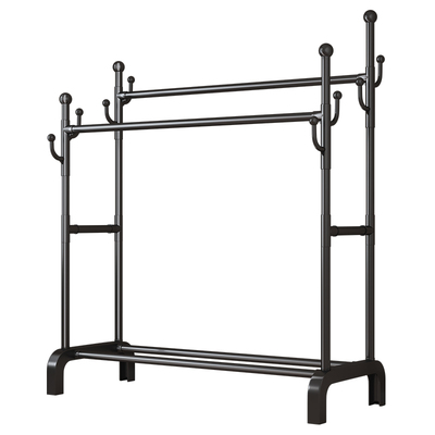 家用卧室落地挂衣架双杆大容量