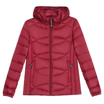 雪中飞时尚白鸭绒短款中年羽绒服