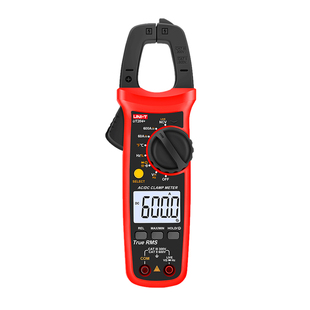 优利德数字钳形表高精度钳型万用表UT204+全自动防烧交直流万能表