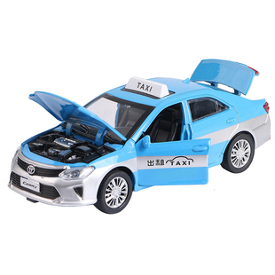 1:32合金北京现代出租车模型 大众朗逸出租TAXI 回力声光玩具汽车