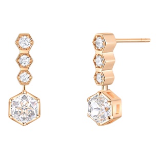 G XIAOXIAO 新年礼物 法式气质时尚百搭蜂巢耳环 F16H112 F16H113