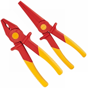 德国原装凯尼派克KNIPEX 绝缘塑料老虎钳 尖嘴钳 986201 986202
