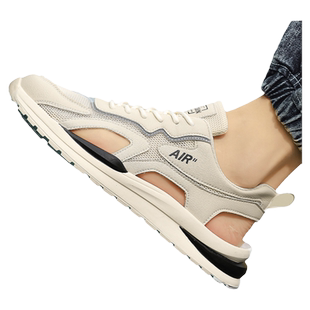 凉鞋男士2026新款夏季外穿司机专用开车沙滩鞋防滑运动涉水洞洞鞋