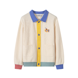 viciusss丸社女童外套2025新款儿童春秋时尚毛衣上衣男孩针织开衫