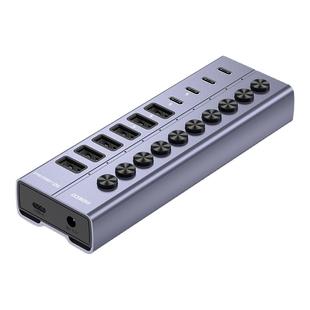 诚和德typec拓展坞插头多接口usb3.2扩展器hub分线器桌面集线带开关独立供电适用台式机笔记本电脑外置扩展坞