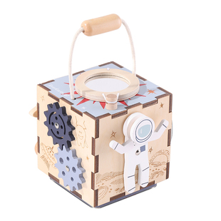 EverEarth太空游戏盒百宝箱六面体儿童宝宝益智精细动作训练玩具