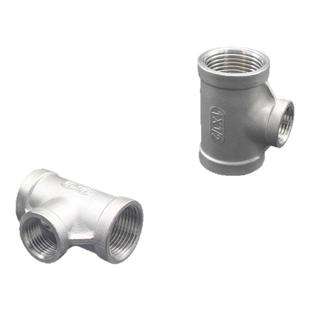 正304不锈钢异径三通/变径大小头三通内丝接头T型 BSPT R ZG RC