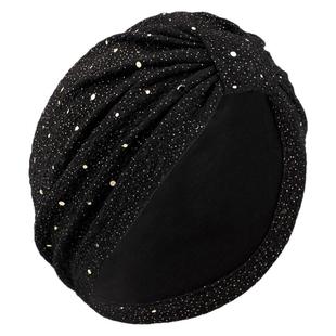 新款欧美气质女士帽子民族风包头帽女亮片头巾帽洋气薄款遮白发帽