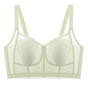 都市丽人超薄款兔耳朵内衣女士大胸显小夏季防下垂性感蕾丝文胸罩