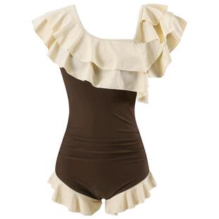 亦美珊成人泳衣女高级感2026新款绝美微胖女孩遮肉显瘦小胸泡温泉