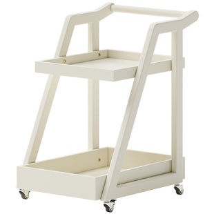 实木移动边几小推车沙发旁多层家用客厅可移动茶几卧室零食置物架