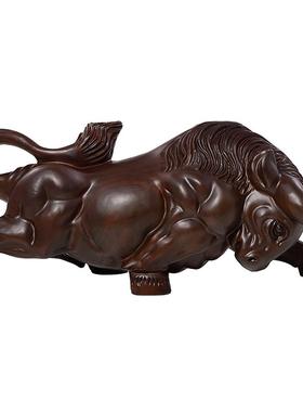 黑檀木雕牛客厅书房办公室店铺