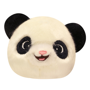 仿真黑白熊猫玩偶挂件小熊猫头挂件毛绒玩具女孩布娃娃钥匙扣公仔