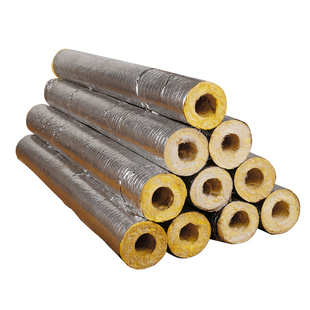 蒸汽管道玻璃棉管壳岩棉管耐高温硅酸铝管铝箔保温棉管锅炉保温管