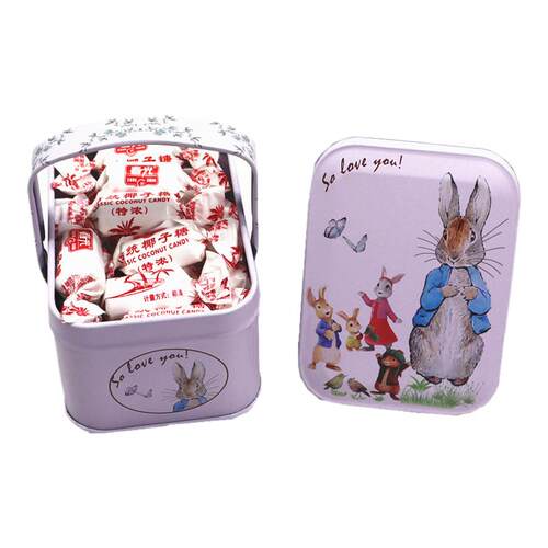 春光椰子糖创意铁盒装特浓传统椰子糖怀旧糖果生日礼物圣诞节糖果