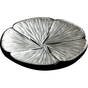 三点水鎏银花瓣壶承干泡台家用高档复古储水茶承茶具茶盘茶托壶垫