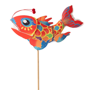 非遗手持锦鲤鱼灯笼成人舞蹈道具马年新款古风花灯户外悬挂装饰